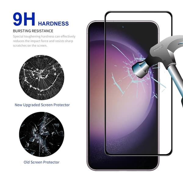 2-Pack Samsung S24 FE Skärmskydd i Härdat Glas Heltäckande