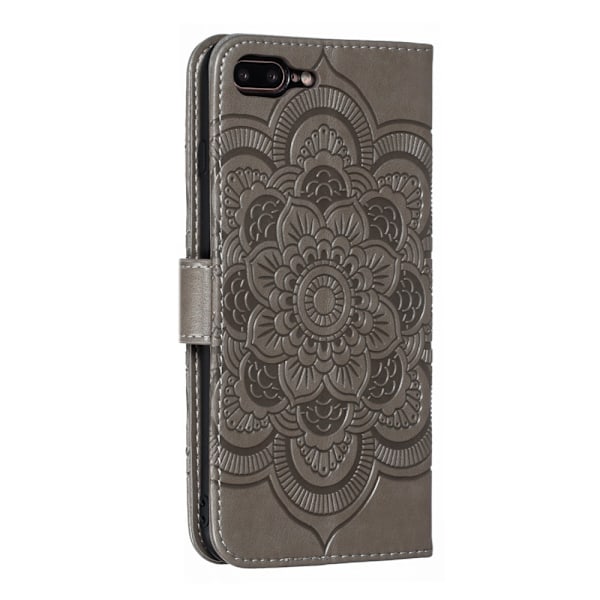 iPhone 7/8 Plus - Mandala Plånboksfodral - Grå grå