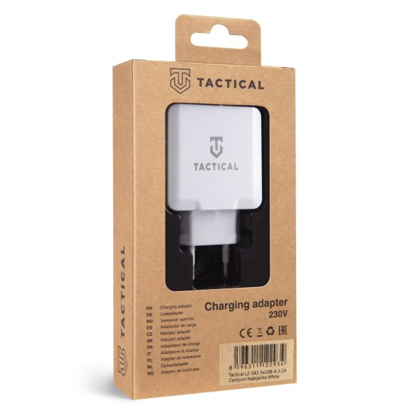 Tactical Väggladdare 3.1A 3x USB-A Vit