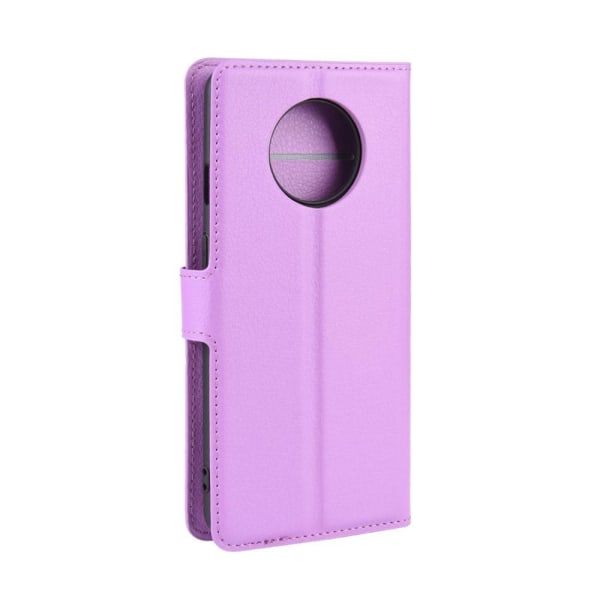 OnePlus 7T - Litchi Plånboksfodral - Lila Purple Lila