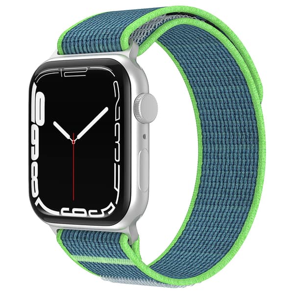 Apple Watch 38/40/41/42 mm Armband Nylon Trail Loop Blå/Grön