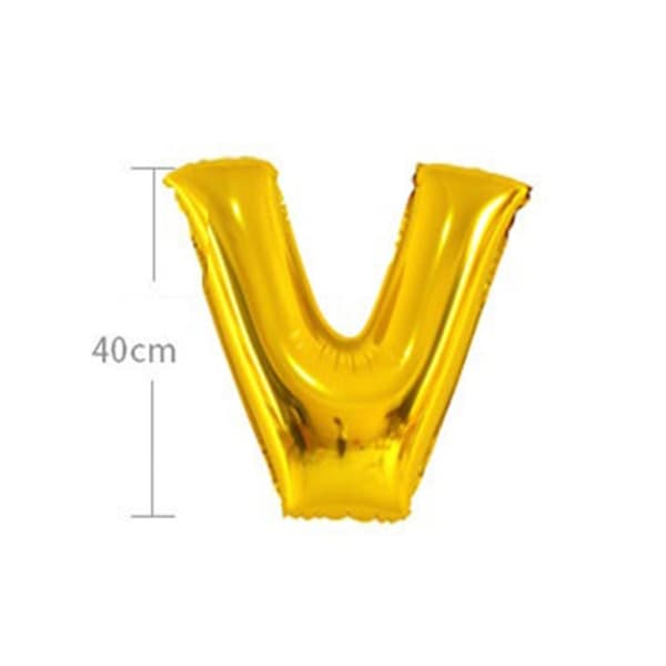 Bokstavsballong N 40 cm Guld N