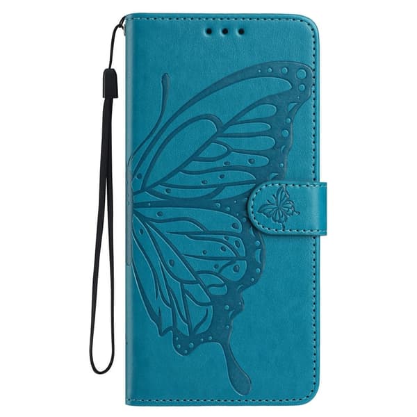 iPhone 17 Pro Fodral Med Fjäril Tryck Blå