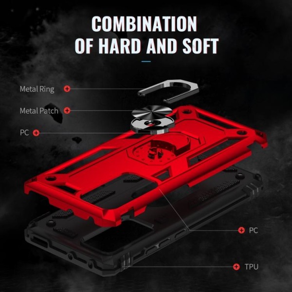 Xiaomi 12 Pro Skal Ring Hybrid Armor Röd