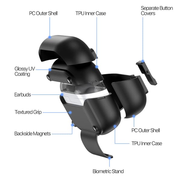 DUX DUCIS Galaxy Buds 3 / 3 Pro / 3 FE Skal Secq Series Vit
