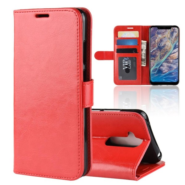 Nokia 8.1 - Plånboksfodral - Röd Red Röd