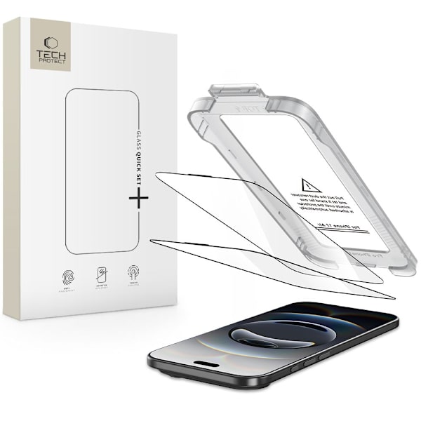Tech-Protect iPhone Air 2-PACK Skärmskydd Quick Set+ Svart