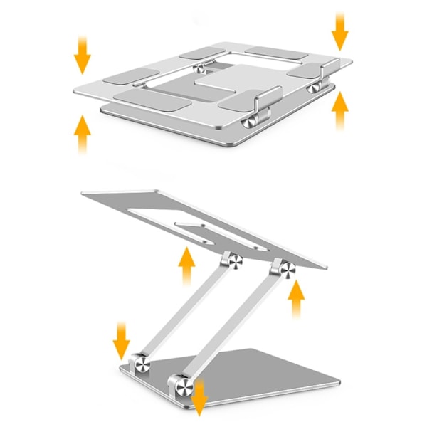 Justerbart Laptop Ställ Aluminium Grå