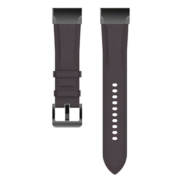 Äkta Läder Armband För Garmin Mörk Brun
