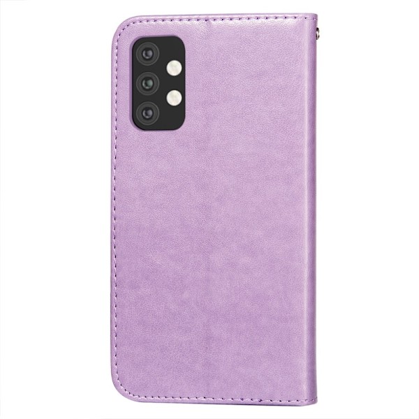 Samsung Galaxy A32 5G - Solid Läder Fodral - Lila Purple Lila