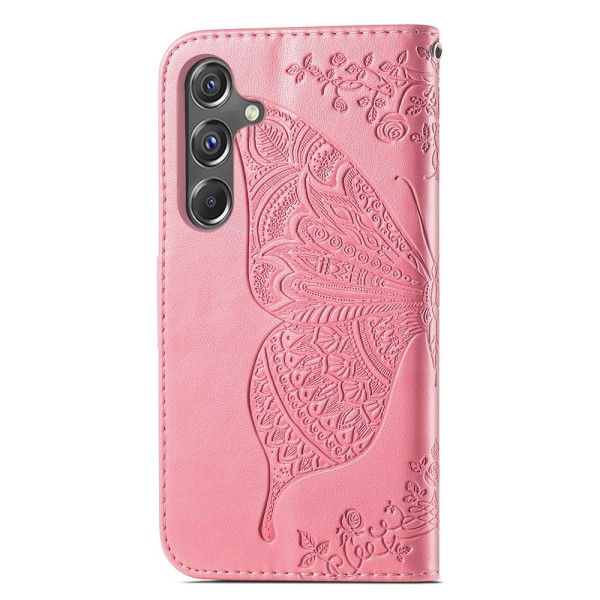 Samsung Galaxy A15 5G Fodral Big Butterfly Rosa