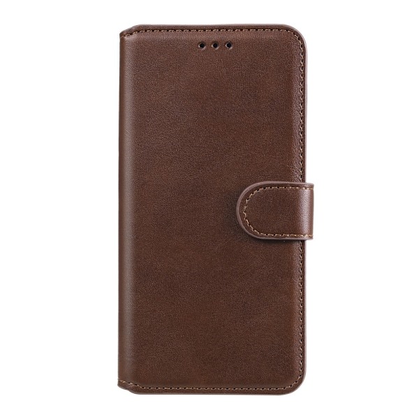 Xiaomi Redmi 9T - Solid Läder Fodral - Brun Brown Brun