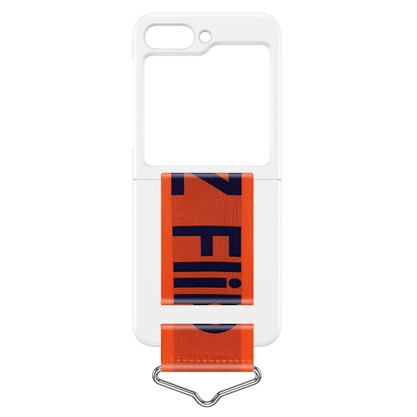 Samsung Galaxy Z Flip 5 Skal Bälte Vit/Orange