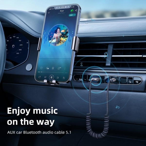 Mcdodo 1.2m Bluetooth AUX Ljudadapter För Bilen Svart