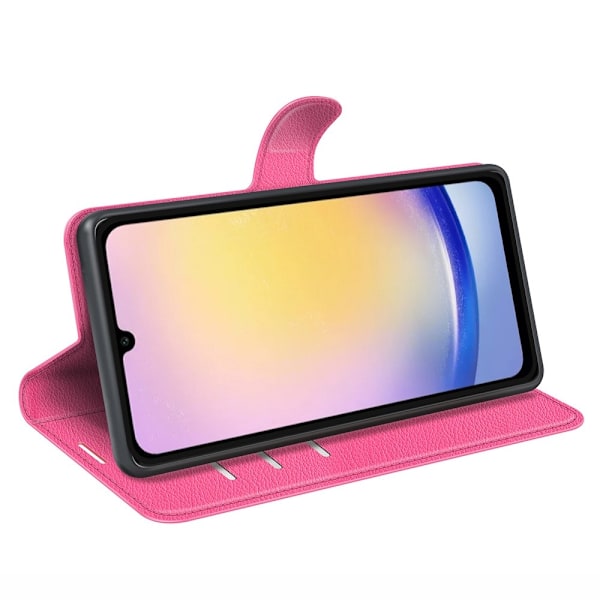 Samsung Galaxy A16 / A26 5G Fodral Litchi Läder Textur Rosa