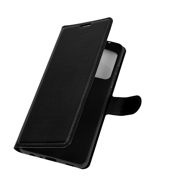 Samsung Galaxy A52 / A52s - Litchi Textur Fodral - Svart Black Svart
