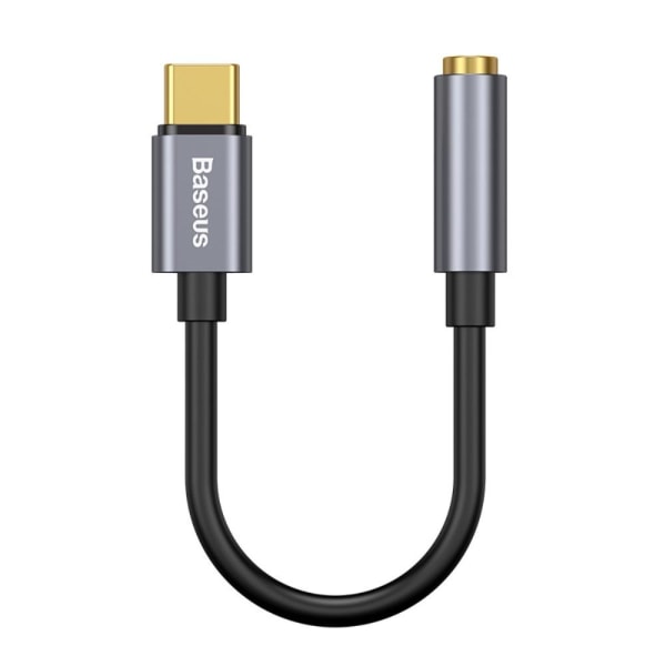BASEUS USB-C till 3.5mm AUX Adapter, DAC Mörk Grå DarkGrey Mörk Grå