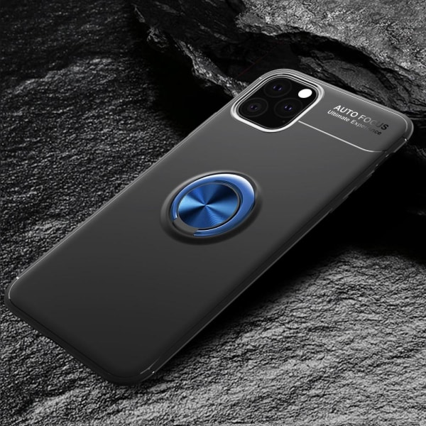 iPhone 11 - Ring Skal - Funkar med magnethållare - Svart/Blå Svart/Blå Svart/Blå