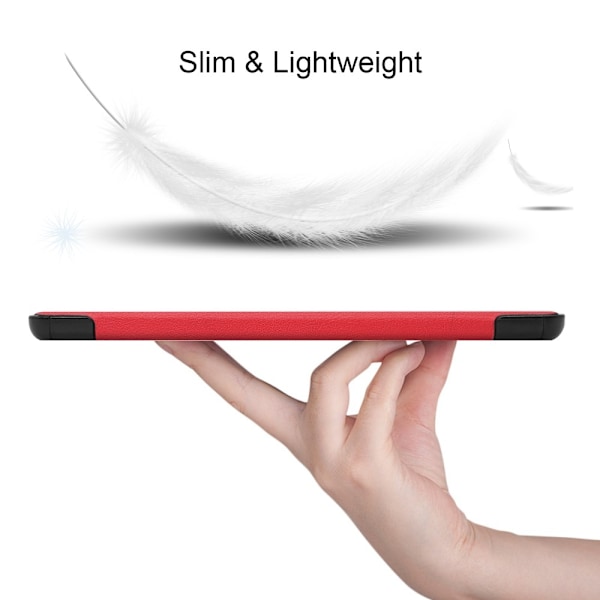 Huawei MatePad T8 - Tri-Fold Fodral - Röd Red Röd