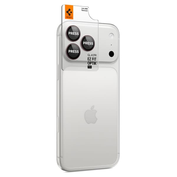 Spigen iPhone 18 Pro/18 Pro Max 2-PACK Linsskydd Optik Pro GLAS.tR 'Ez Fit'