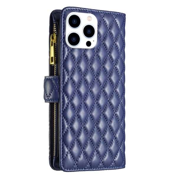 BINFEN iPhone 15 Pro Fodral Diamond Multifunktionell Blå