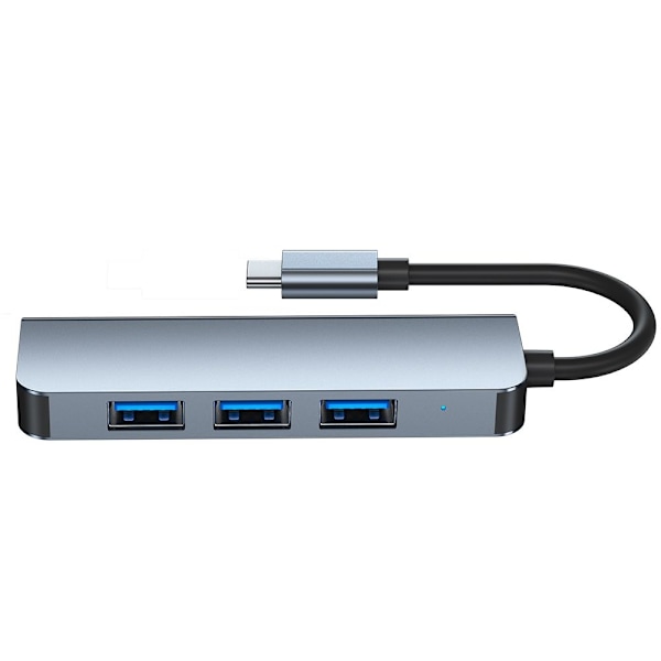 Tech-Protect 4in1 USB-C Hub 4x USB-A Grå
