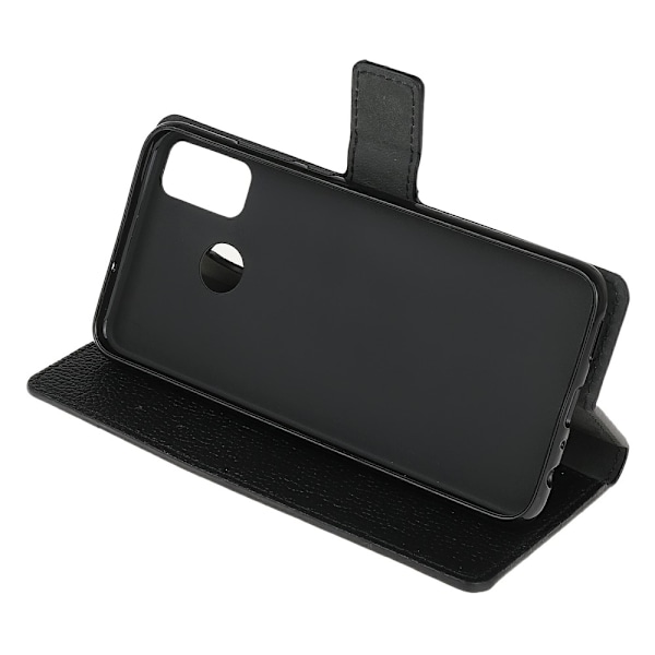 Motorola Moto G10/G20/G30 - Litchi Läder Fodral - Svart Black Svart