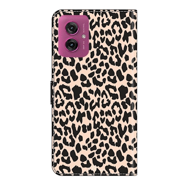 Motorola Moto G55 5G Fodral Läder Leopard