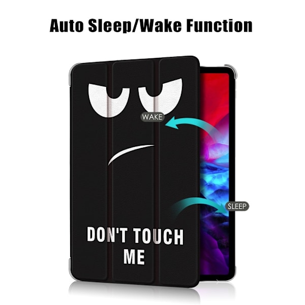 iPad Pro 12.9 (2018/2020/2021) - Tri-Fold Läder Fodral - Dont Touch Me Dont Touch Me