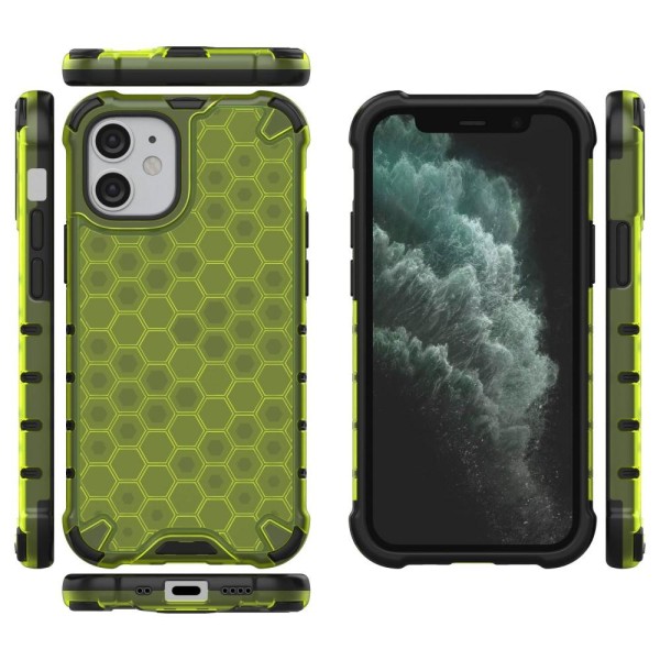 iPhone 12 Mini - Armor Honeycomb Textur - Grön Green Grön