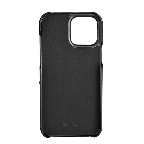 Buffalo iPhone 13 Pro Max Mobilskal Kortfack Äkta Läder Svart