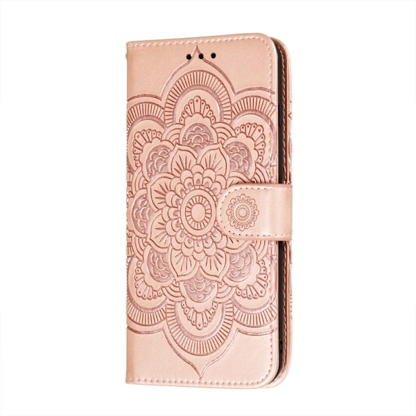 Samsung Galaxy A52 / A52s - Mandala Läder Fodral - Roséguld Roséguld Roséguld