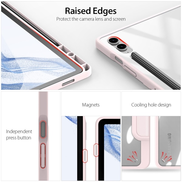 DUX DUCIS Galaxy Tab S9 FE Plus Fodral TOBY Hybrid Rosa