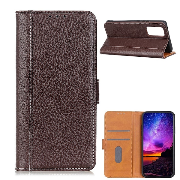 OnePlus 9 Pro - Litchi Plånboksfodral - Brun Brown Brun