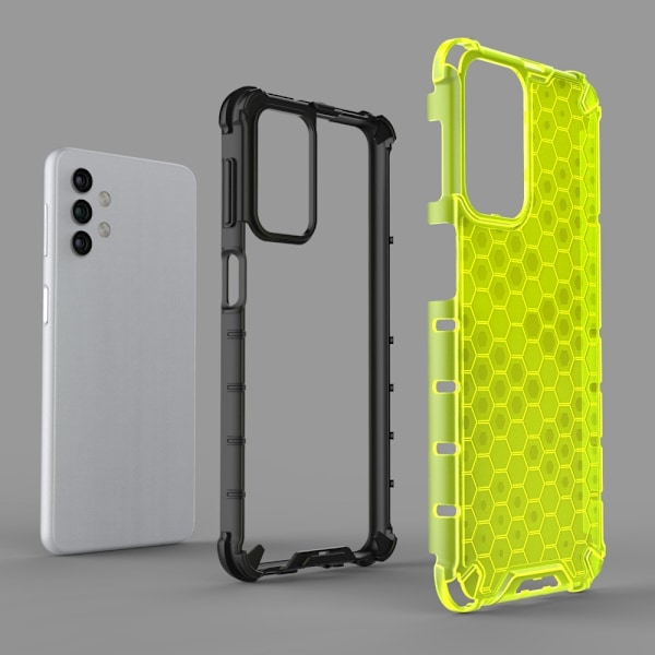 Samsung Galaxy A32 5G - Armor Honeycomb Textur Skal - Grön Green Grön