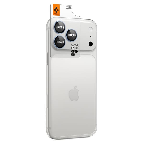 Spigen iPhone 18 Pro/18 Pro Max 2-PACK Linsskydd Optik Pro GLAS.tR 'Ez Fit'