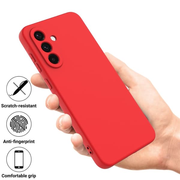 Samsung Galaxy A17 Skal Liquid Silikon Röd