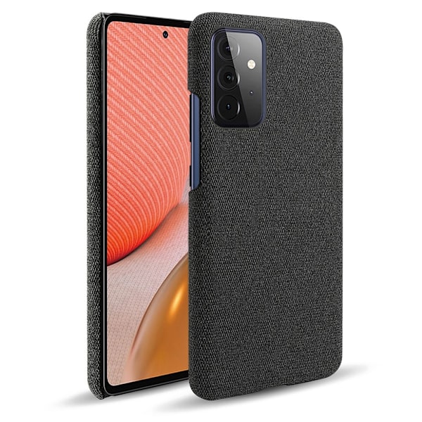 Samsung Galaxy A72 - KSQ Tygbelagt Skal - Svart Black Svart