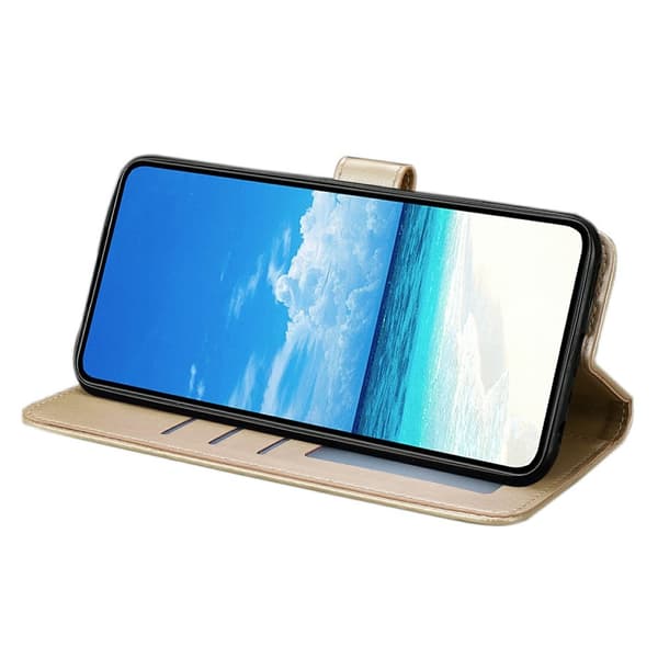 iPhone 17 Fodral Med Fjäril Tryck Guld