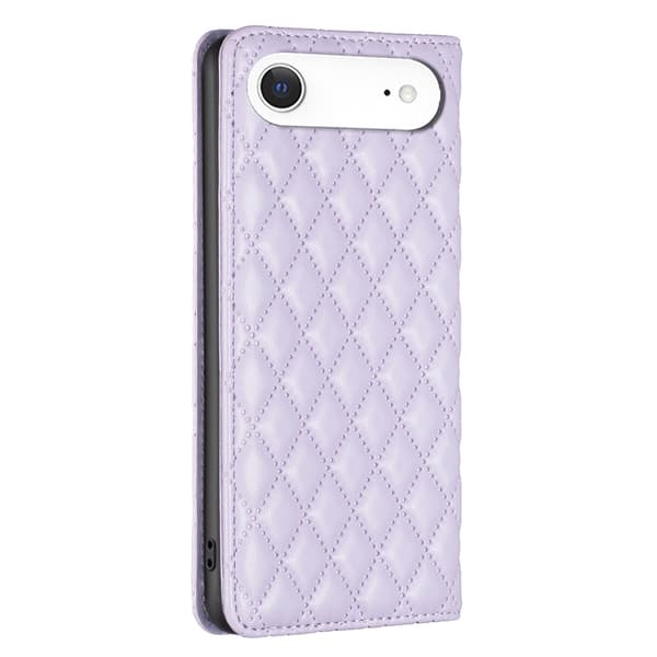 BINFEN iPhone Air Fodral Diamond Flip Läder Lila