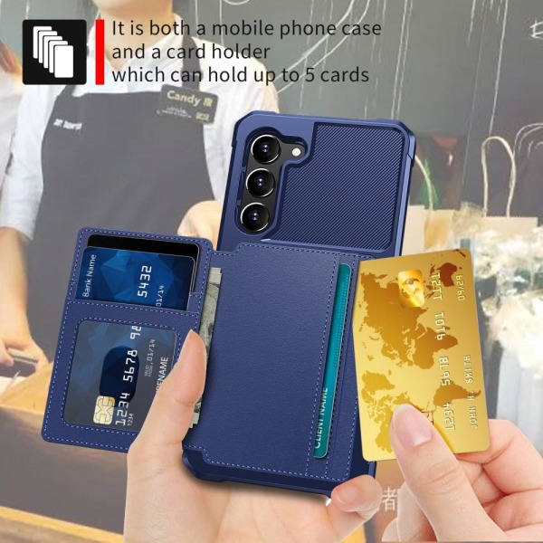 Samsung Galaxy S23 Skal Med Magnetisk Plånbok Blå