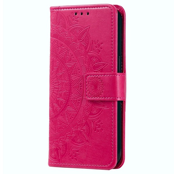 Sony Xperia 1 V Fodral Mandala Läder Rosa