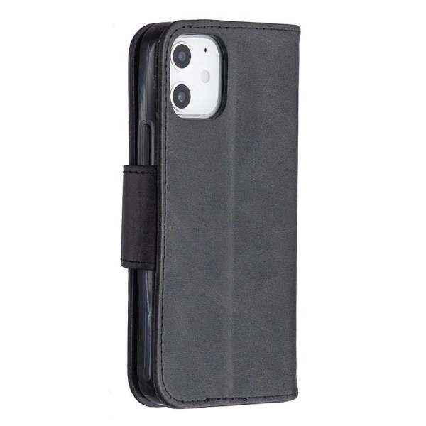 iPhone 12 Mini - Solid Plånboksfodral - Svart Black Svart
