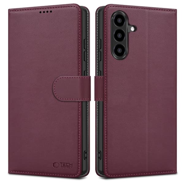 Tech-Protect Galaxy A18/A17/A26 5G Fodral Läder Mulberry