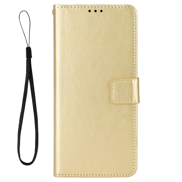 Motorola Edge 30 Fusion 5G Fodral Crazy Horse Läder Guld