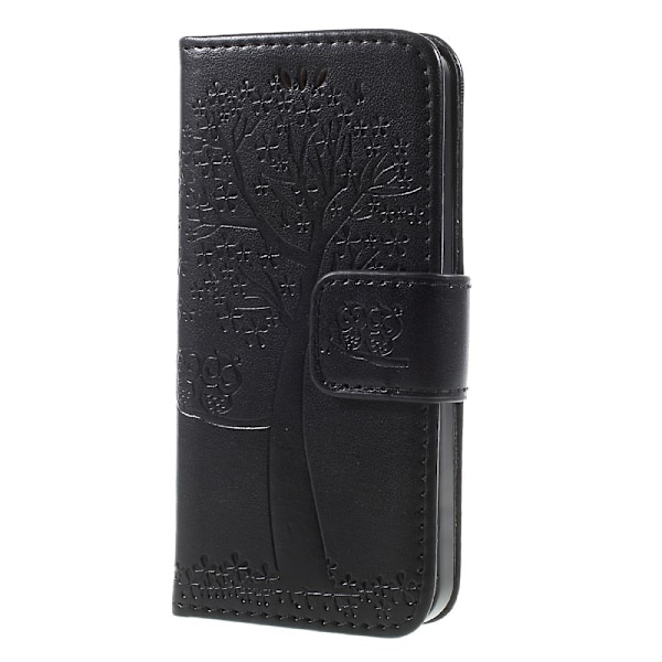 iPhone 5/5S/SE 2016 - Fodral Med Tryck - Svart Black Svart