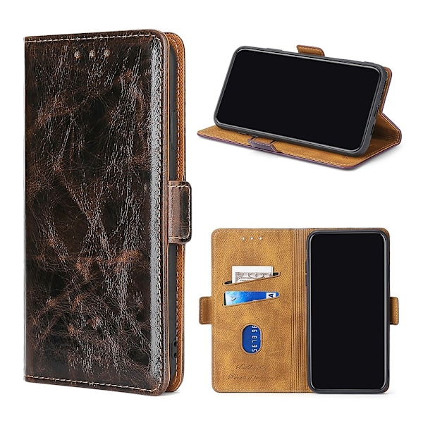 Samsung Galaxy A72 - Läder Fodral - Brun Brown Brun