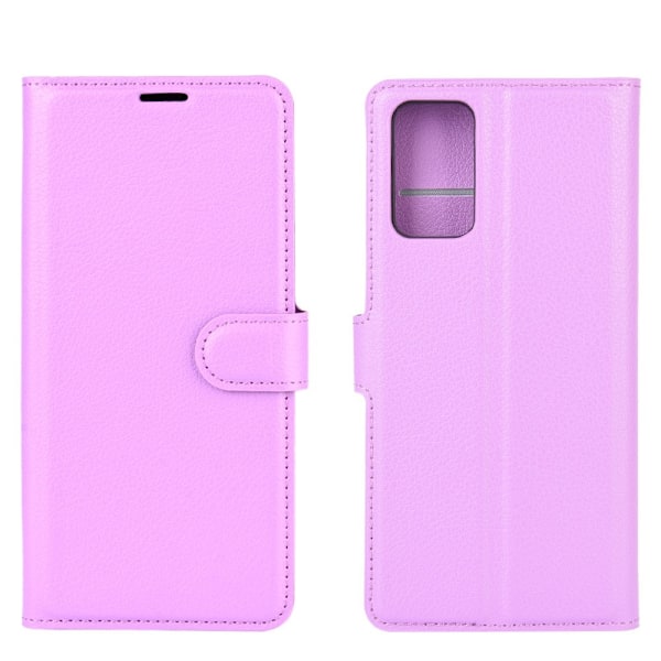 Samsung Galaxy Note 20 - Litchi Plånboksfodral - Lila Purple Lila