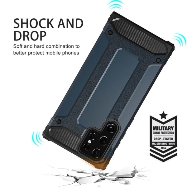 Samsung Galaxy S23 Ultra Skal Shockproof Hybrid Armor Guld