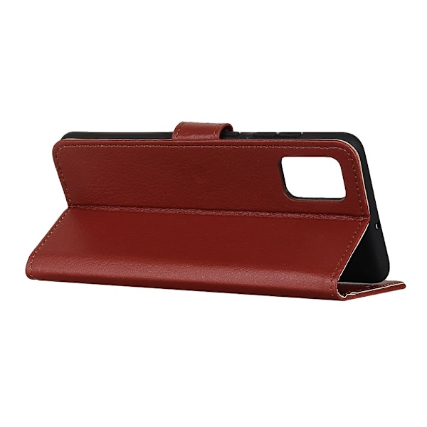Samsung Galaxy A52 / A52s - Litchi Läder Fodral - Brun Brown Brun